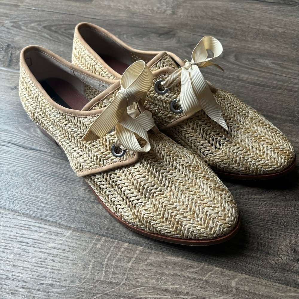 MATT Bernson Honey Dita Raffia Oxford size 10